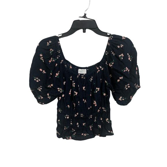 Abound Black classical bloom blouse size Small NEW - Picture 1 of 6